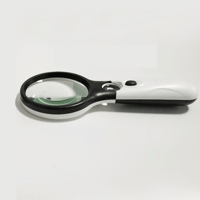 45X Handheld Magnifying Glass with 3 LED Light Magnifier Jewelry Loupe Lens