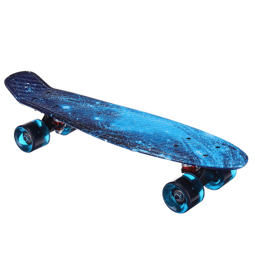 22" Mini Skateboards Kids Sport Long-Board with LED Wheels for Children Beginners Ages 6-12
