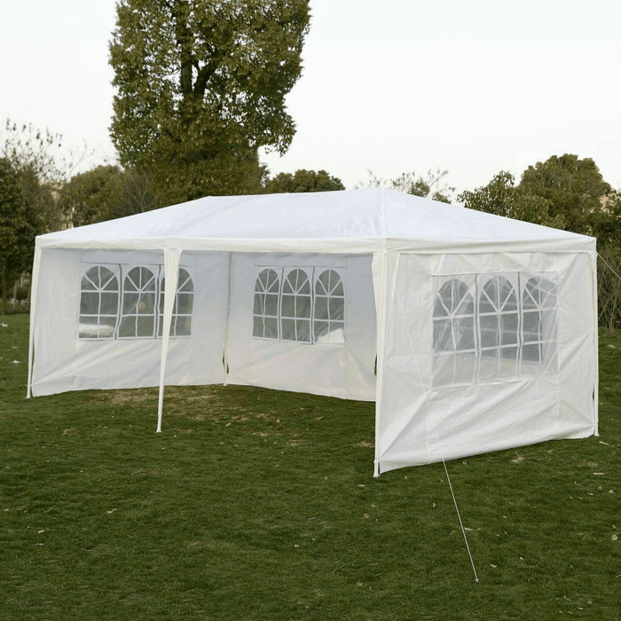 10X20Ft Canopy Side Wall 210D Waterproof Gazebo Shelter Shade with Windows Outdoor Easy Party Tent without Top