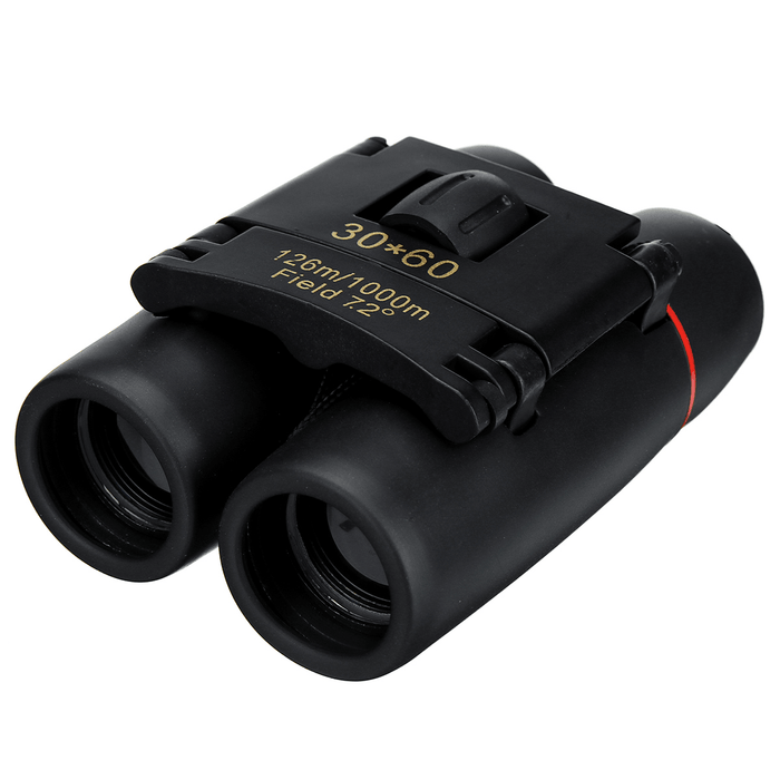 30X60 Mini Folding Binoculars Portable Camping Travel Telescope with Low Light Night Vision