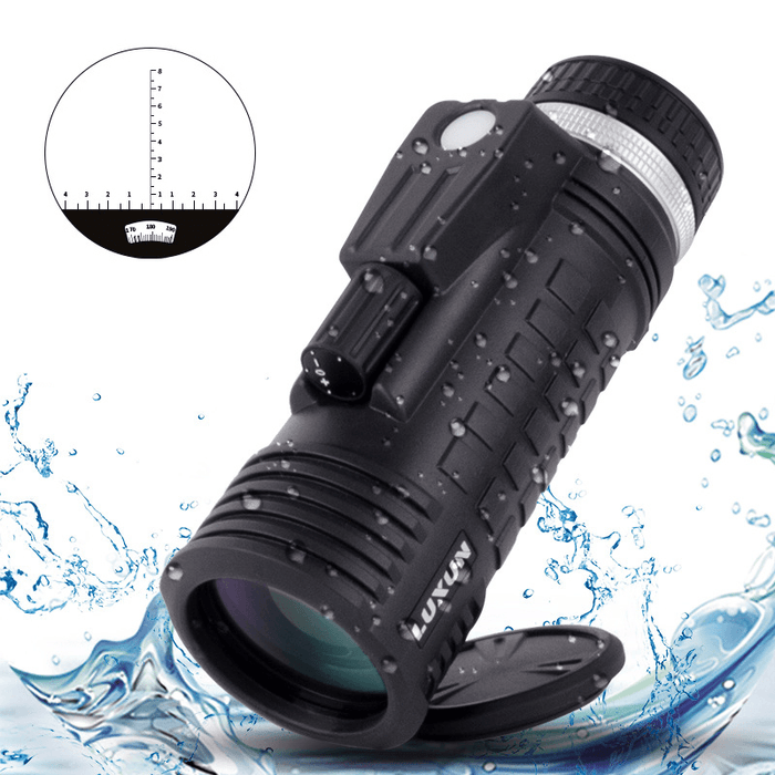 LUXUN 8X42 Telescope Built-In Compass Rangefinder BAK4 Prism Powerful Telescope Waterproof Hunting Monoculars