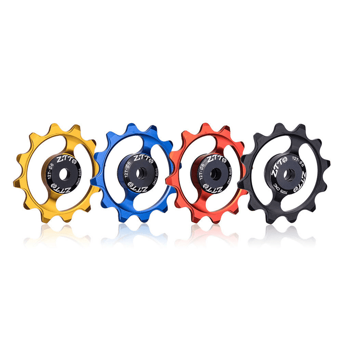 ZTTO 12T 4/5/6Mm Ceramic Bearing Aluminum Alloy Lightweight High Strength Rear Steering Wheel of Mountain Road Bicycle Derailleur Pulley