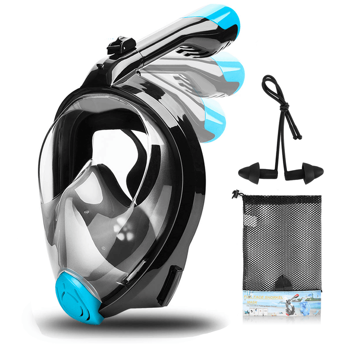 Full Face Snorkeling Mask Underwater anti Fog Swim Diving Scuba Mask with Detachable Camera Holder