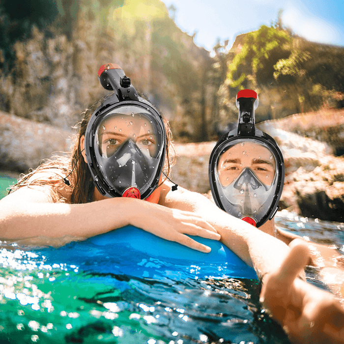 Full Face Snorkeling Mask Underwater anti Fog Swim Diving Scuba Mask with Detachable Camera Holder