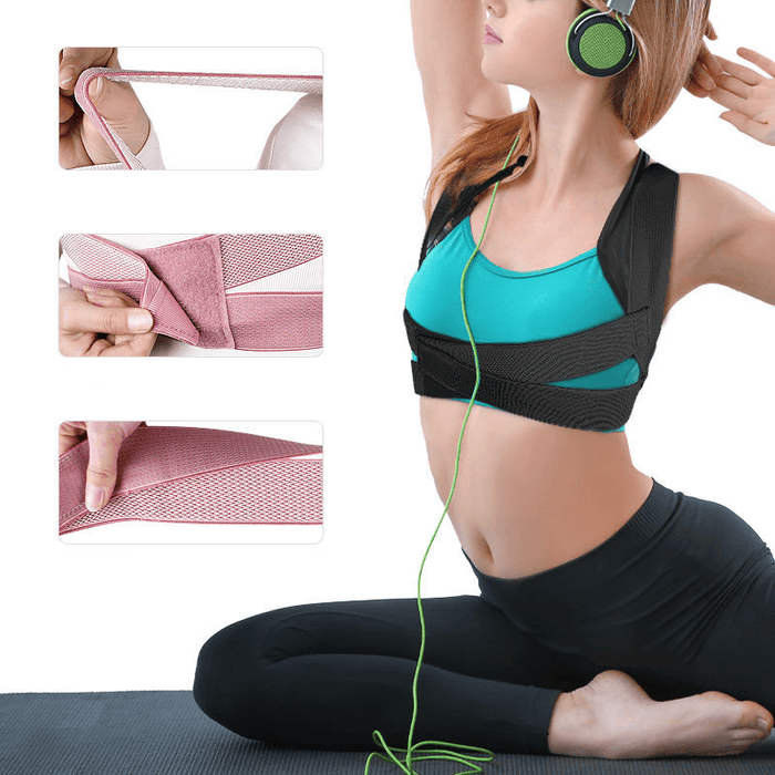 KALOAD Back Support Adjustable Posture Corrector Back Orthosis Health Relieve Back Pain Fixer Tape