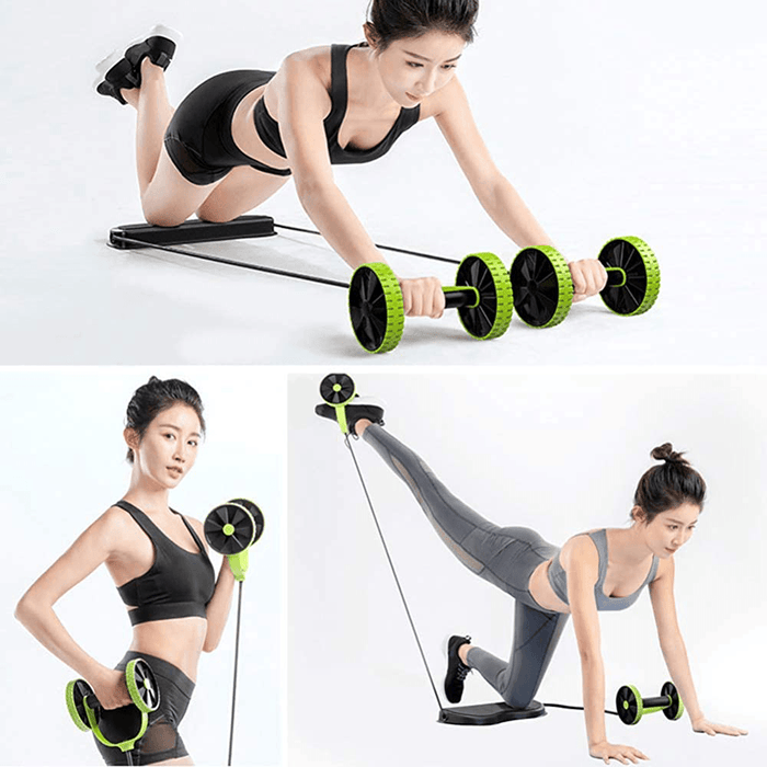 Multi-Function Home Abdominal Wheel Roller Arm Waist Leg Muscle Trainer Fitness Exercise Tools