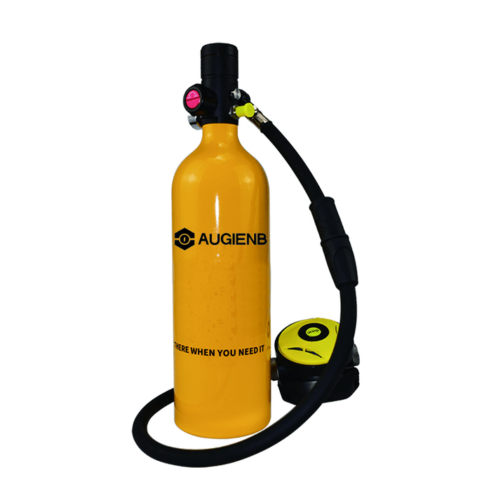 AUGIENB 1L Portable Mouthpiece Oxygen Cylinder Scuba Diving Tank Refill Pump