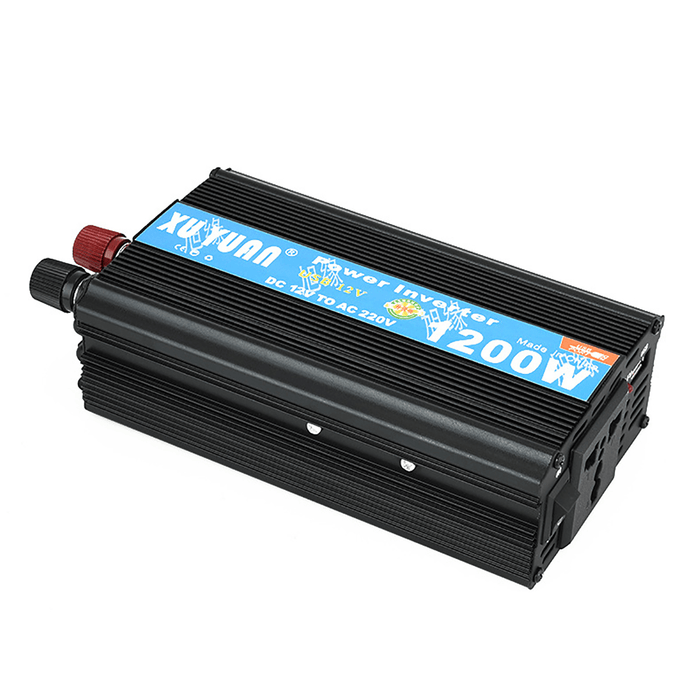 1200W Peak Intelligent Power Converter Power Supply Inverter DC 12V/24V to AC 220V/110V Power Inverter Modified Sine Wave