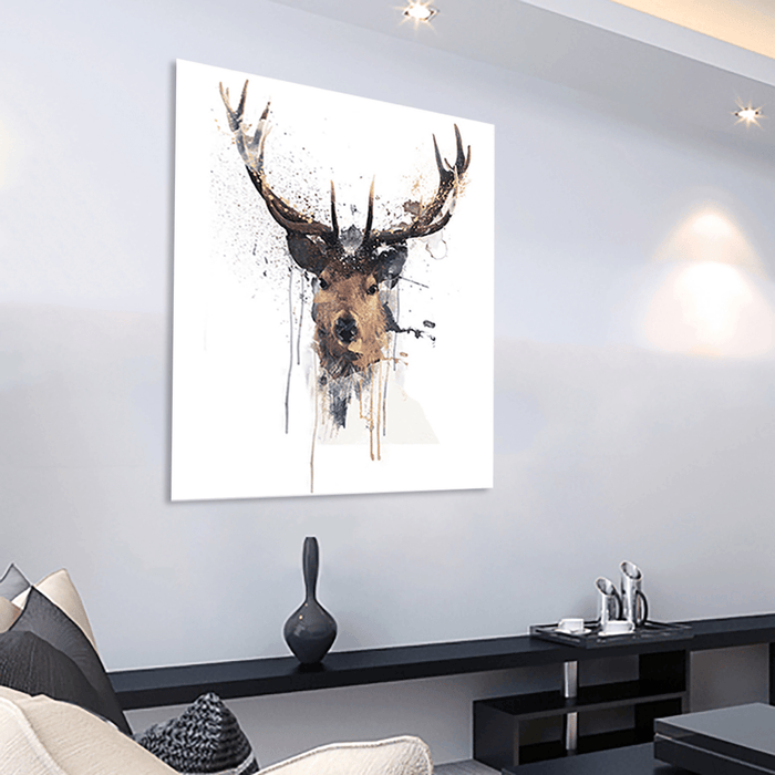 16'' Abstract Stag Deer Canvas Picture Printed Paintings Décor Framed / Unframed