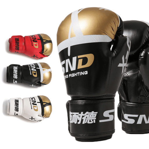 SND 10OZ Professional Breathable Boxing Gloves Men Fight Gloves for Karate Muay Thai Boxing Training