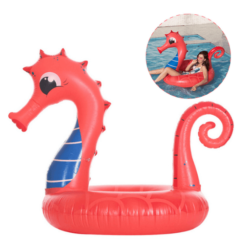 Large Seahorse Inflatable Hippocampus Giant Swimming Pool Ring Floats Bed Water Pool Raft Camping Beach Water Sport Toys Lounge Travel