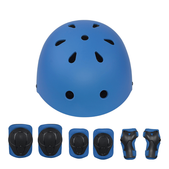 7Pcs/Set LANOVA Children Sport Protective Gear Set Kids Cycling Roller Skateboard Helmet+Knee Elbow Pads+Wrist Protector