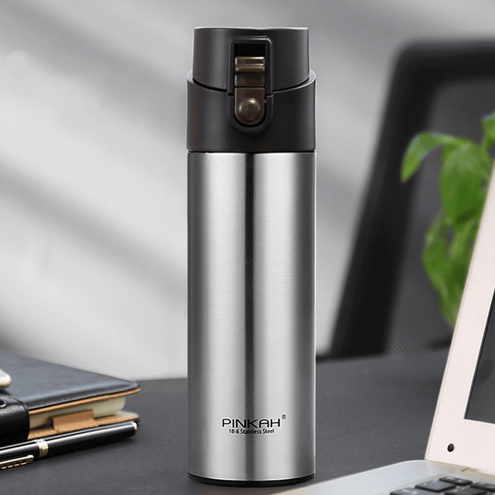 PINKAH 530ML Thermos Bottle with Tea Filter Vacuum Flask Sealed Leakproof Stainless Steel Big Capacity Travel Insulated Cup