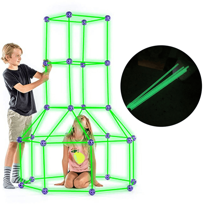 Ipree® Kids DIY Building Tent Creativity Intellectual Training Rockets Tunnels Tower Play Tent for Boys Girls Gift Outdoor Garden Home