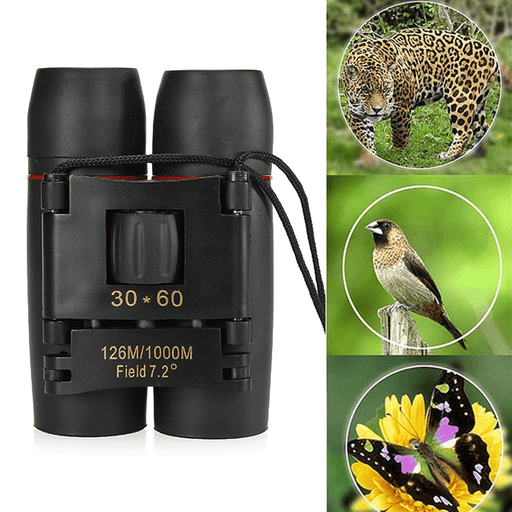 Moge 30X60 Folding Binocular HD Red Coated Film Lens Telescope Low Light Level Night Vision 126M/1000M