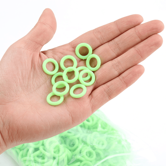 Selpa 100Pcs 3Mm O Shape Luminous Silicone Ring for Wind Rope Camp Tent Pegs Accessories