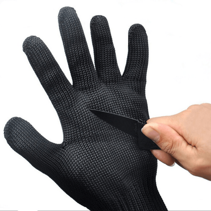 Ipree® 1 Pair of 5 Level Anti-Cutting Gloves Stainless Steel Wire Safety Work Hands Protector Cut Proof