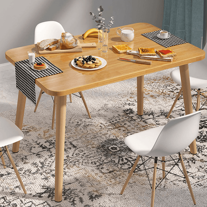 Log Color Square Table Nordic Dining Table Nd Chair Home Simple Modern Small Apartment Rectangular Table