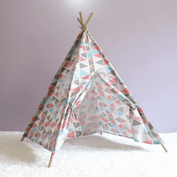 1.8M Kid Teepee Tent Folding Portable Childrens Playing House Game Tent Girls Boys Gift