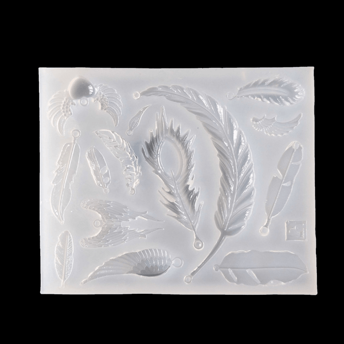 DIY Making Wing Feather Silicone Molds for Jewelry Pendant Resin Casting Mould