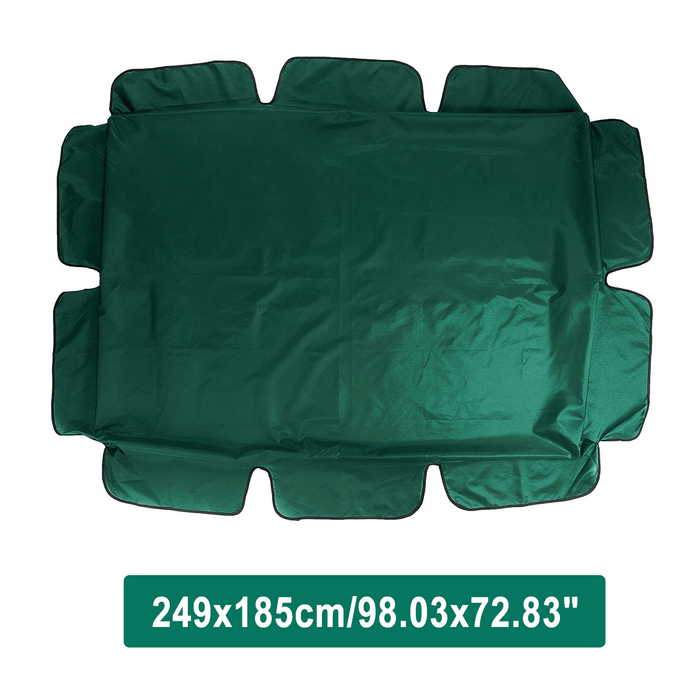 2/3 Seater Size Green Uv-Proof Outdoor Garden Patio Swing Sunshade Cover Waterproof Canopy Seat Top Cover