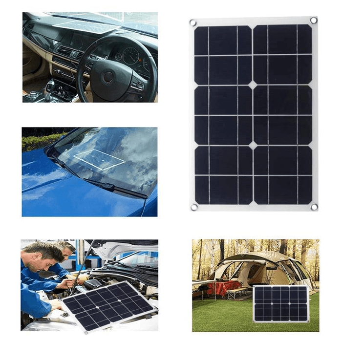 20W Dual USB 18V Solar Panel Charger Cell Phone Battery Charger for Cycling Climbing Hiking Camping Traveling