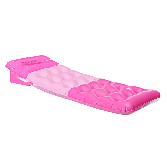 188 X 71Cm PVC Air Mattress Lounger Float Mat Inflatable Float Bed Swimming Pool Random Color with Headrest