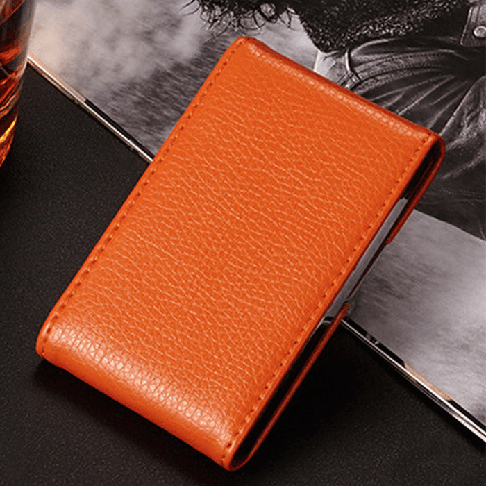 Ipree® PU Leather Card Holder Double Open Credit Card Case ID Card Storage Box Business Travel