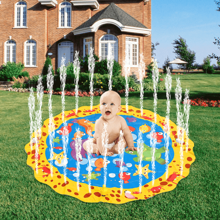 Inflatable Splash Water Mat Sprinkle Splash Play Mat Fun Summer Spray Toysinflatable Pad Outdoor Water Toys for Kids