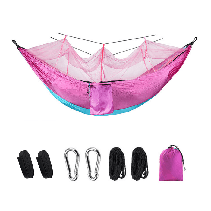 Camping Hammock Mosquito Net Double People Hanging Bed Travel Beach Hiking Swing Chair