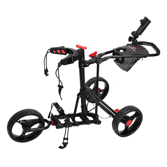 KALOAD 3 Wheels Golf Trolley Folding Pull Cart Golf Push Outdoor Sport Golf Cart Bag Carrier Golf Accessories