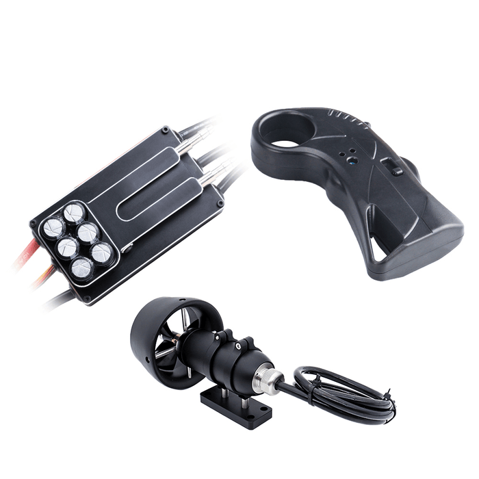 HGLTECH TH60/TH80 150KV 380W 200A ESC Underwater Thruster Brushless Motor Waterproof 4 Blade Electric Propeller Remote Control for SUP Kayak Surfboard Boating EU/US Plug