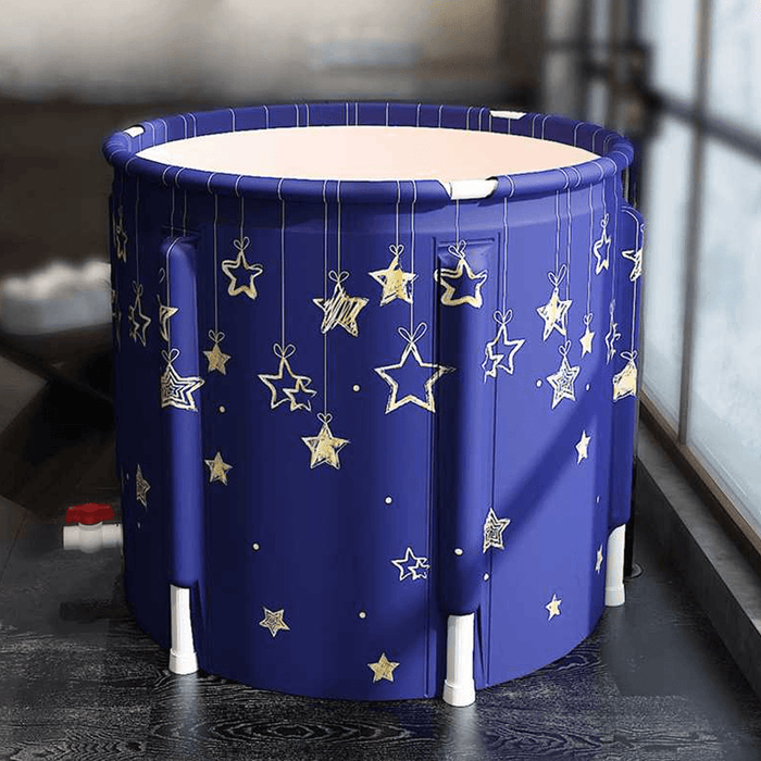 70X70Cm Starry Sky Bathtub Water Tub Folding Indoor Outdoor Portable Spa Bath Bucket