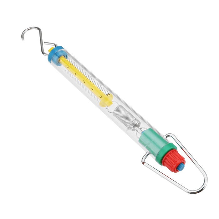 Mechanical Scale Plastic Transparent Spring Scale Spring Balance 5N with Hanging Hook Spring Dynamometer