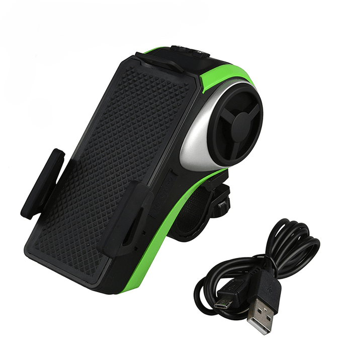 ROCKBROS Multifunction Bicycle Phone Holder Bike Light Bluetooth Audio Powerbank Cycling Ring Bell Integrated USB Charger Bike Accessories