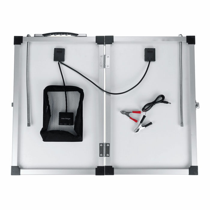 60W Solar Panel with USB Type-C DC Interface with Clips