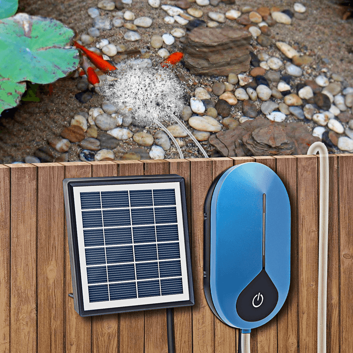 AP008 Solar Power Oxygen Pump Solar Powered Air Pump Kit 1.5W Solar Panel for Fish Pond Aquaculture