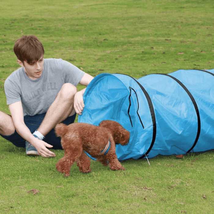 5.2M 210D Outdoor Pet Training Tunnel with Storage Bag Dog Cat Sport Running Space Stable Toys