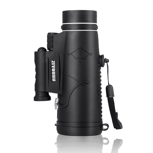 ZIYOUHU 12X50 4 in 1 HD Monocular FMC Green Coated Film Telescope Low Light Level Night Vision 1500M/9500M with Laser Light Flashlight Compass