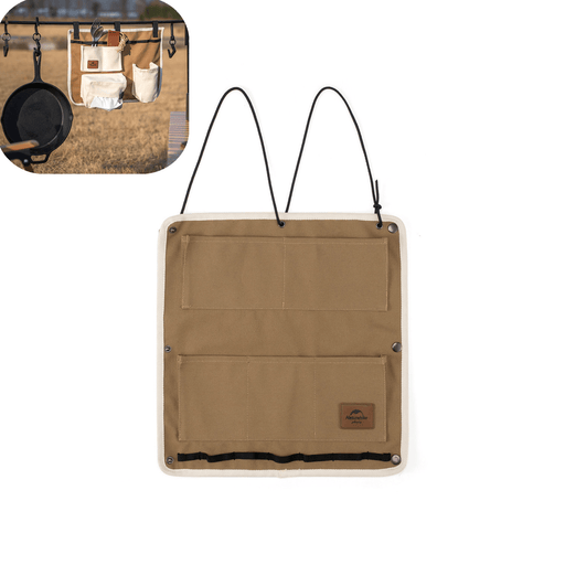 Naturehike Multiple Pockets Hanging Bag Camping Trolley Storage Bag Canvas Cloth Bag Outdoor Picnic Cooking BBQ