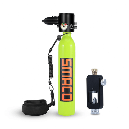 SMACO Scuba Diving Reserve Air Tank Set Hand Pump Oxygen Cylinder Mini Operated Pump AB