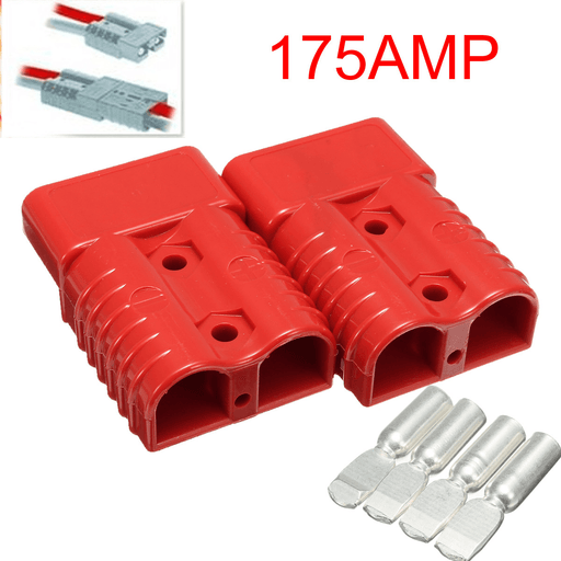 175 AMP Battery Connector Jump Start Slave Assist Pair RED