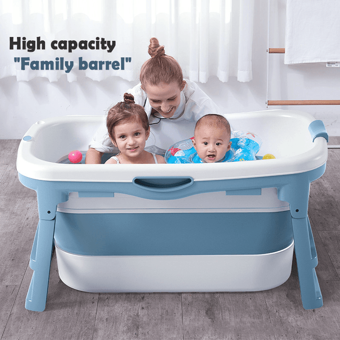 Lishu Large Folding Bathub Thicken Baby Pool Insulation with Temperature Sensitive Water Plug for Adults
