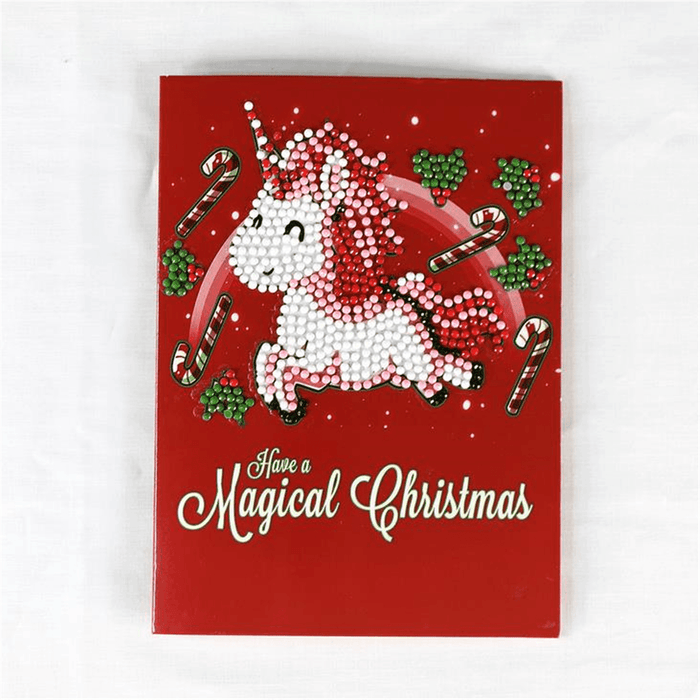 5D DIY Diamond Painting Christmas Greeting Card Cross Stitch Embroidery Mosaic Holiday Decor