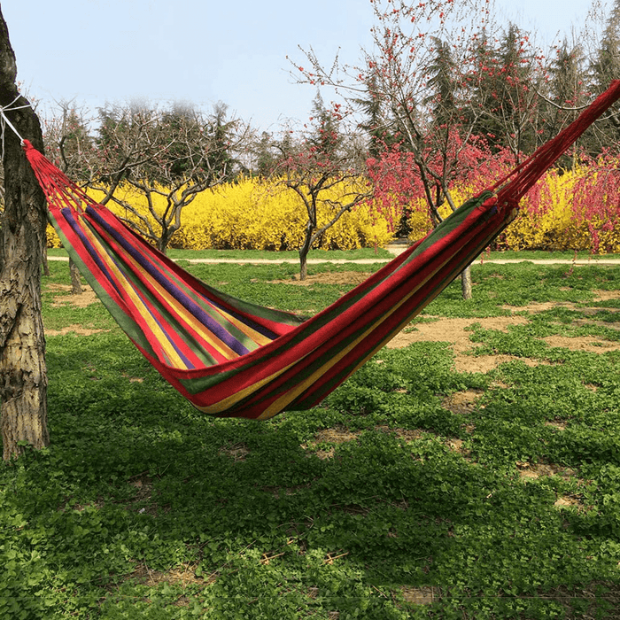 Canvas Swing Hammock Leisure Hanging Bed Outdoor Garden Travel