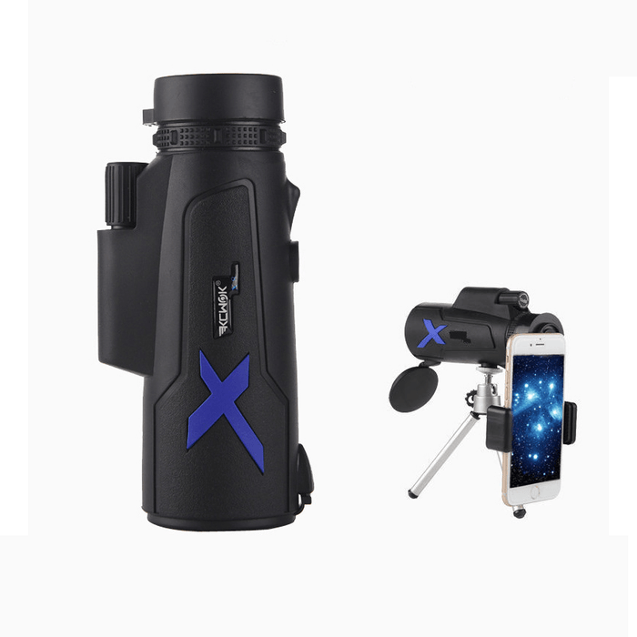 Ipree® 12X50 Waterproof Monocular Optical HD Lens Portable Telescope + Mobile Phone Clip + Telescopic Bracket