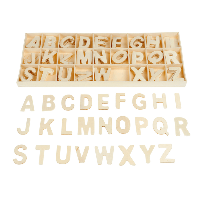 Wooden Alphabet Scrabble Toy Letters Number Educational Craft Children Kids Learning Toys Gift