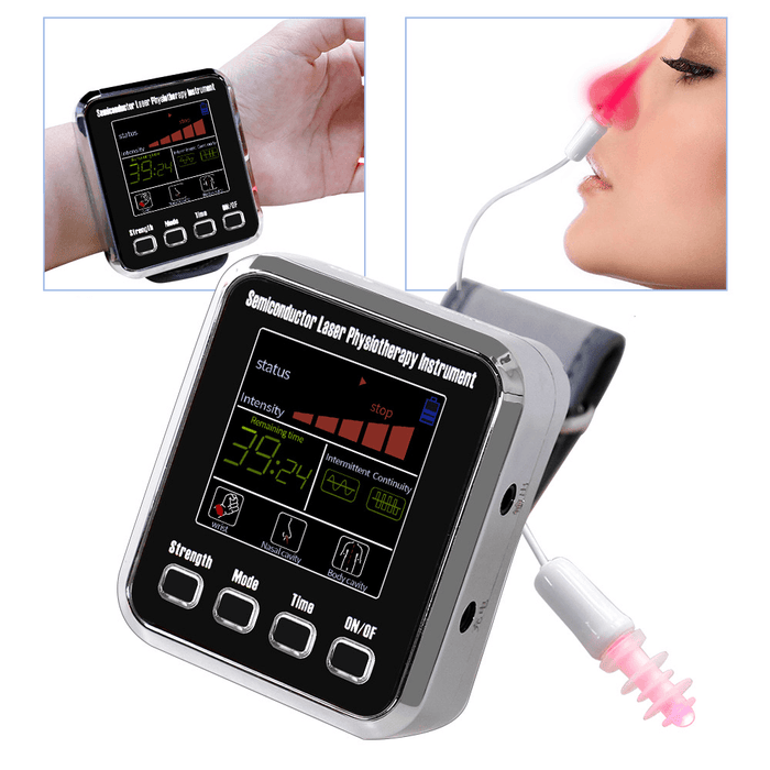 7/12 Holes LLLT Wrist Watch Laser Therapy for Diabetes Hypertension Sinusitis Laser Treatment Instrument Tinnitus Rehabilitation
