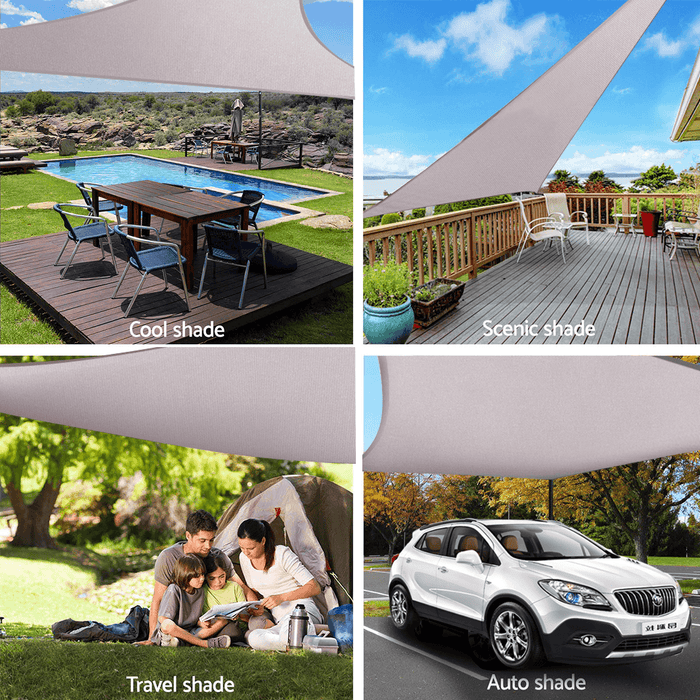 300D 160GSM Sun Shade Sail Waterproof UV Garden Patio Awning Canopy Tent Sunshade Shelter Square Rectangle