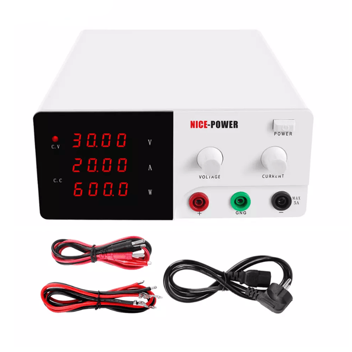 NICE-POWER R-SPS3020 30V 20A Digital Adjustable DC Power Supply Laboratory Power Source 4-Bit Display Voltage Regulator Current Stabilizer